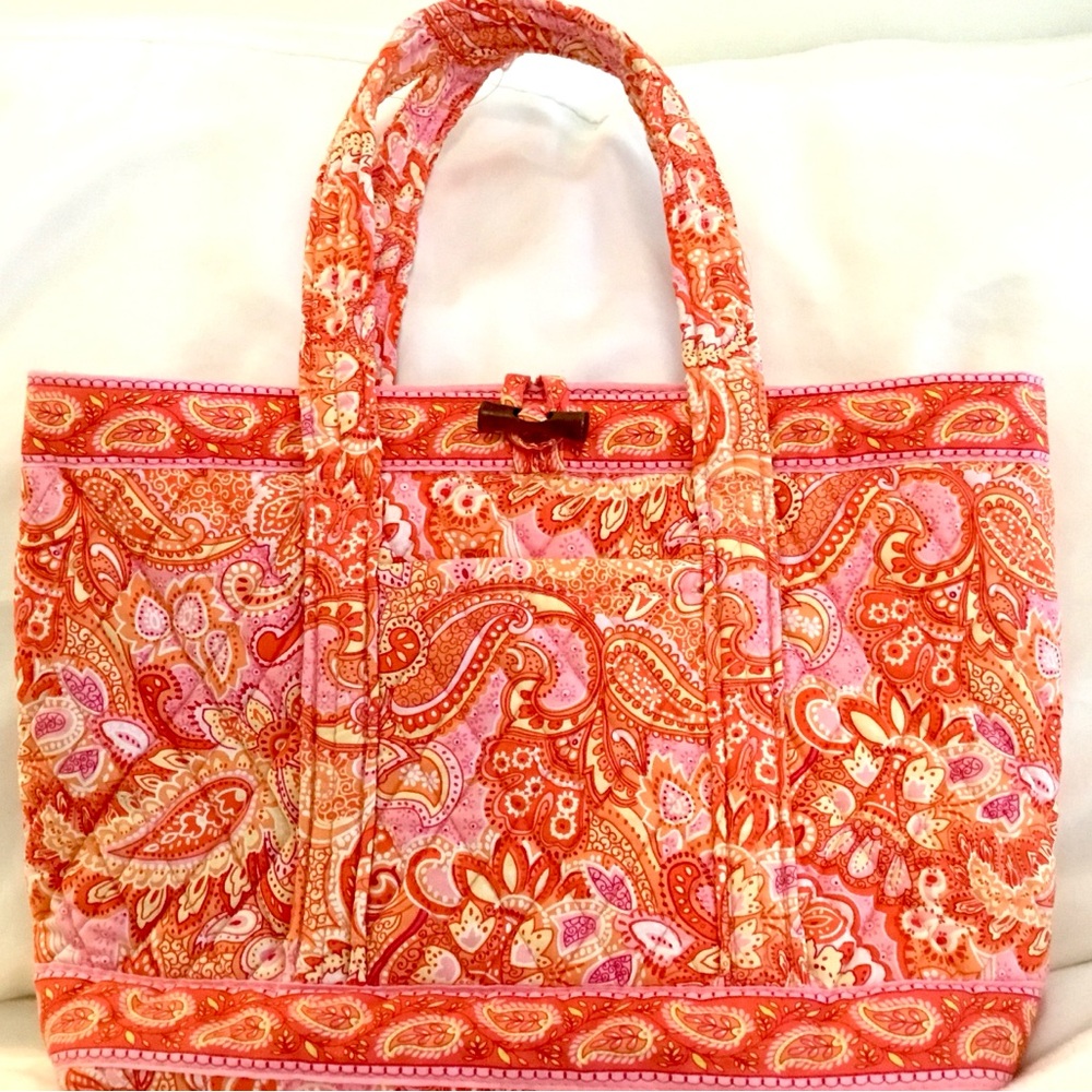 VERA BRADLEY PAISLEY HANDBAG BAG TOTE.